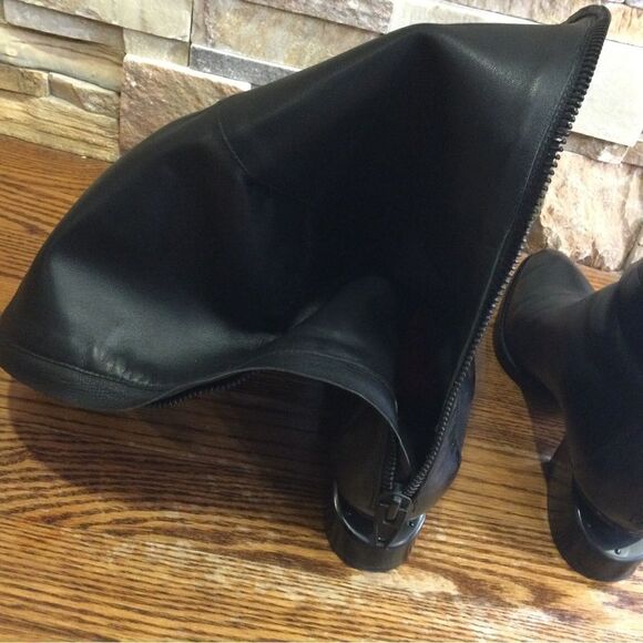 ALEXANDER WANG Sigrid Tall Cutout Heeled Leather Riding Boots. - Picture 6 of 14